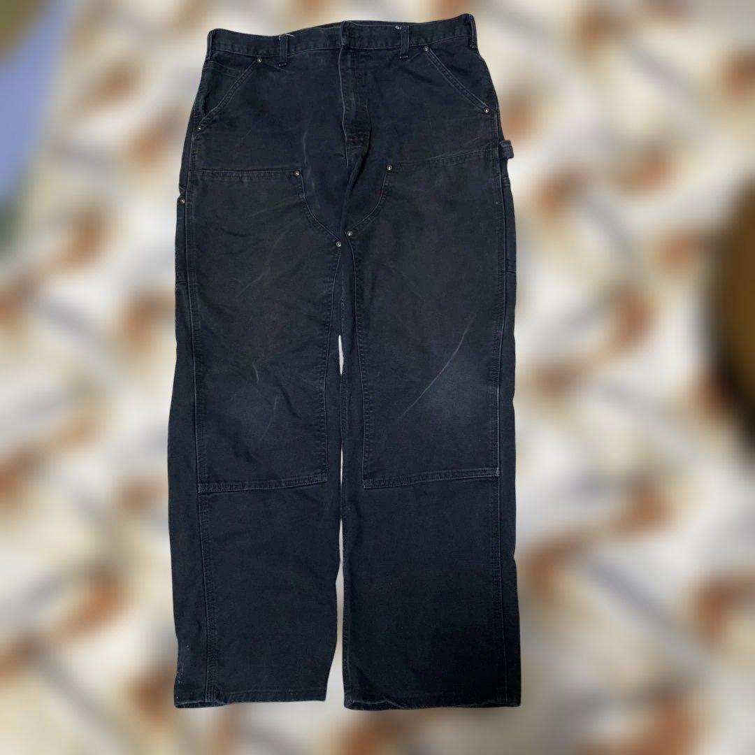 カーハートダブルニーブラック 36.32