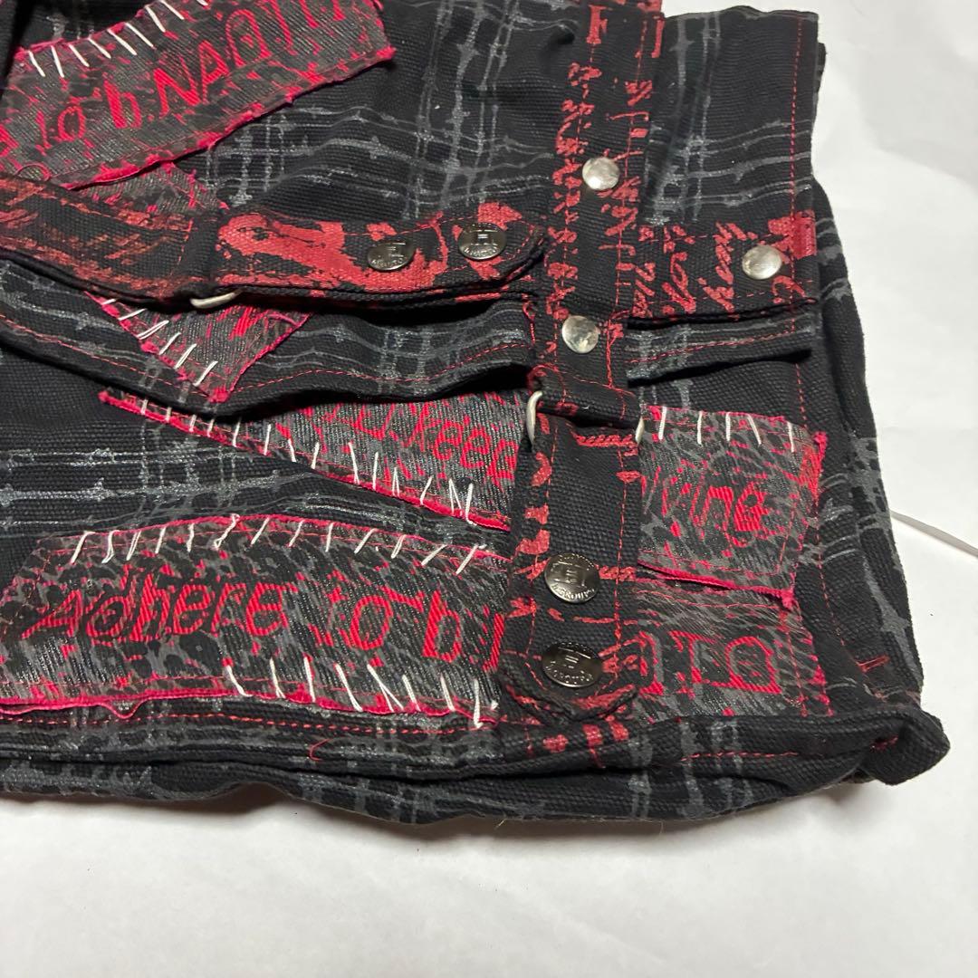 専用h.NAOTO パンク　ロック　ショルダーバッグ　赤　黒　レッド　ブラ