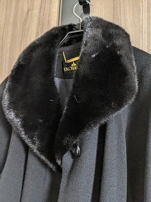 212　ミンク　ピュアカシミヤ　100％　ロングコート　115㎝　毛皮