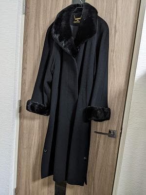 212　ミンク　ピュアカシミヤ　100％　ロングコート　115㎝　毛皮