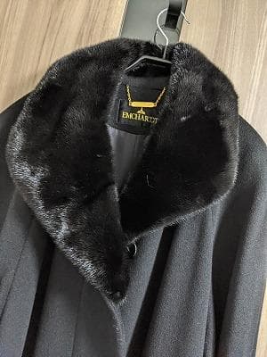 212　ミンク　ピュアカシミヤ　100％　ロングコート　115㎝　毛皮