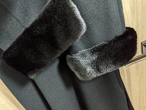 212　ミンク　ピュアカシミヤ　100％　ロングコート　115㎝　毛皮