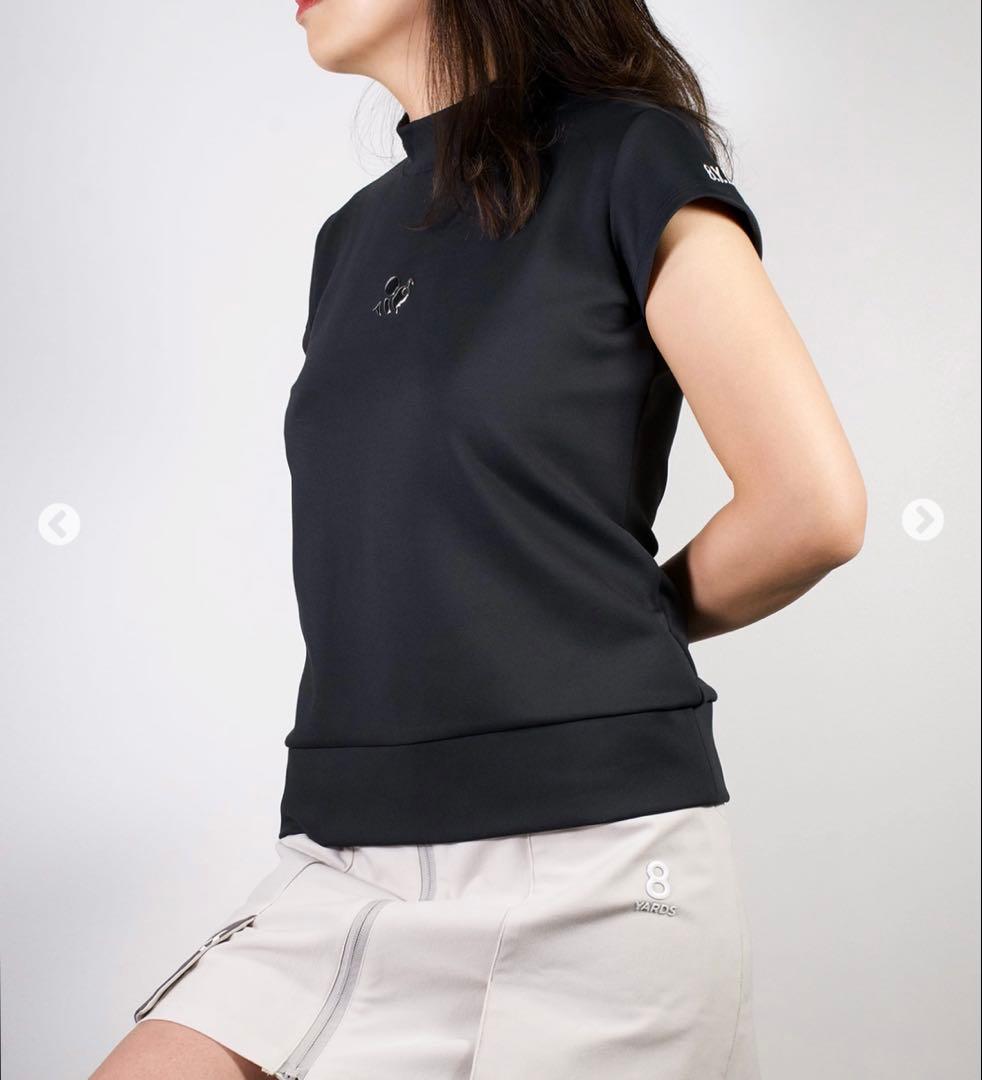 ハチヤーズ　レディース　ダンボールニット　モックネック　トップス　ウェア　L 黒