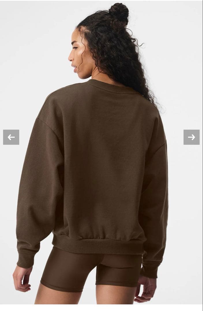 alo ブラウン スウェット