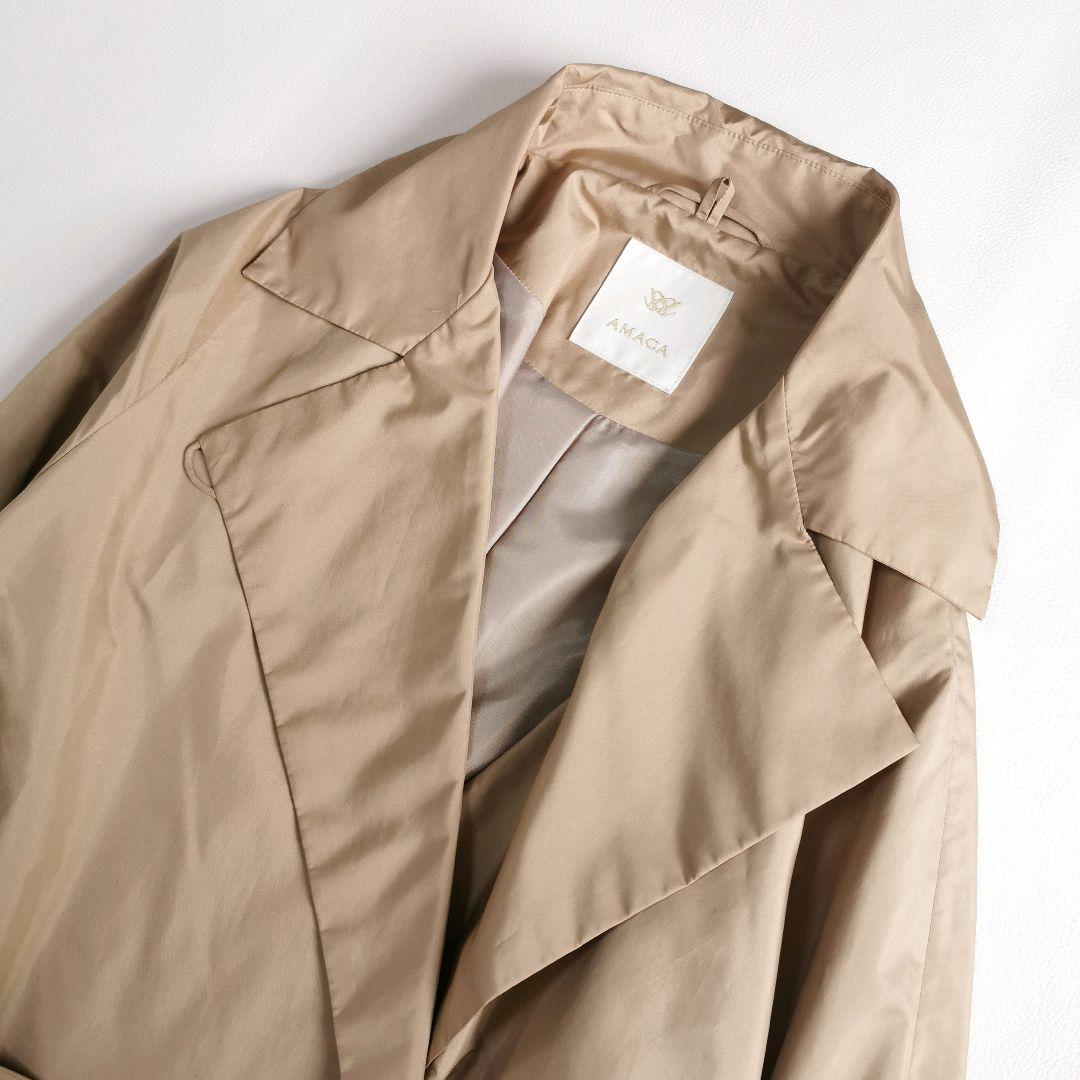 現行/完売品【美品✨】アマカ 3WAYコート ベルト 撥水 ベージュ 40