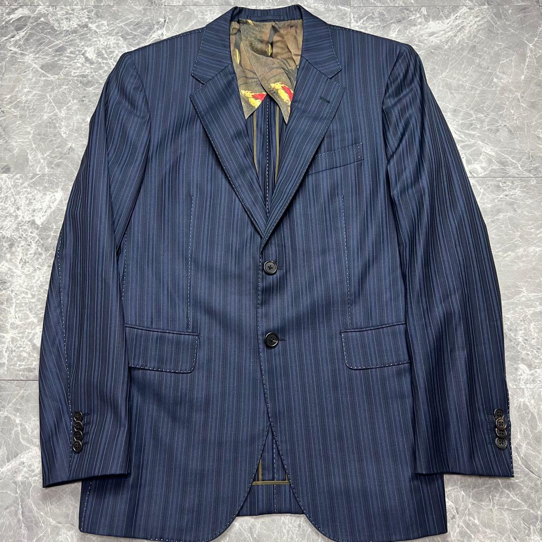 ポールスミス　3ピース　セットアップ　ロロピアーナ　スーパー130 裏地派手　L