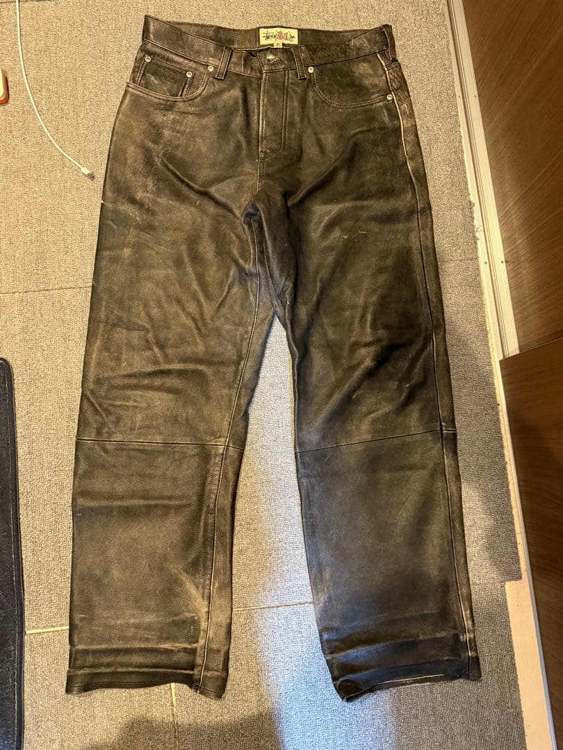 Stussy BIG OL' レザーパンツ　サイズ30