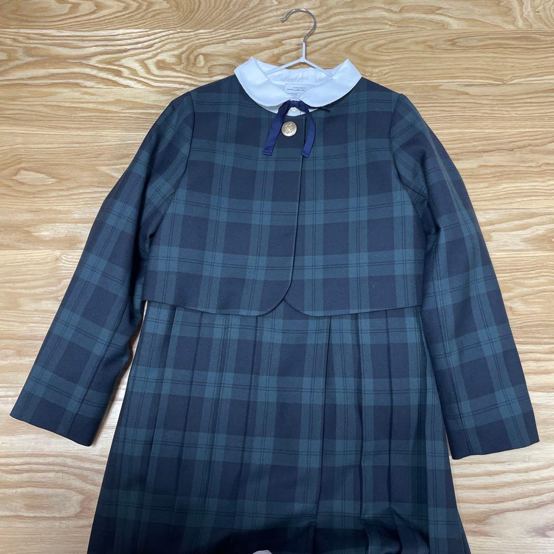 グリーンレーベルリラクシング フォーマル チェック ワンピース セット 135