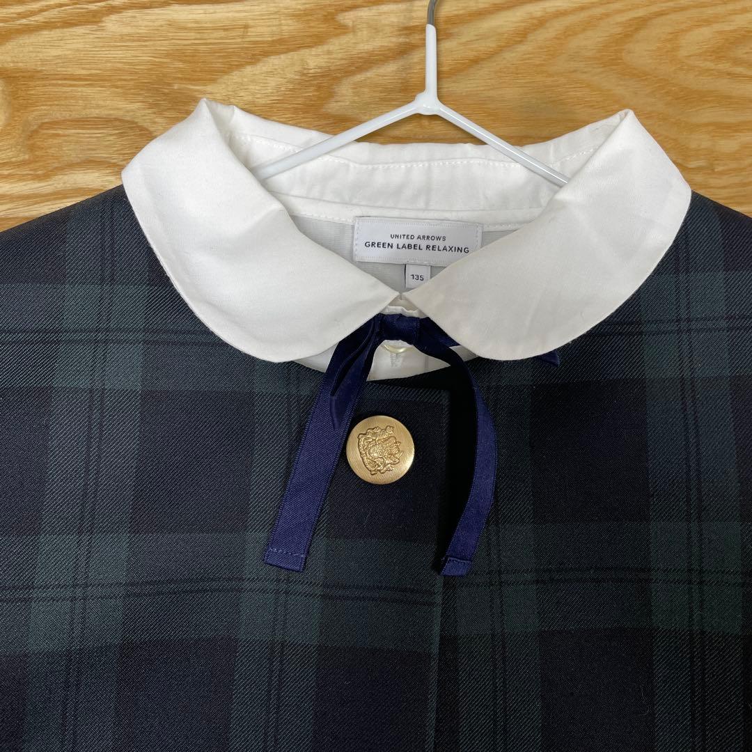 グリーンレーベルリラクシング フォーマル チェック ワンピース セット 135