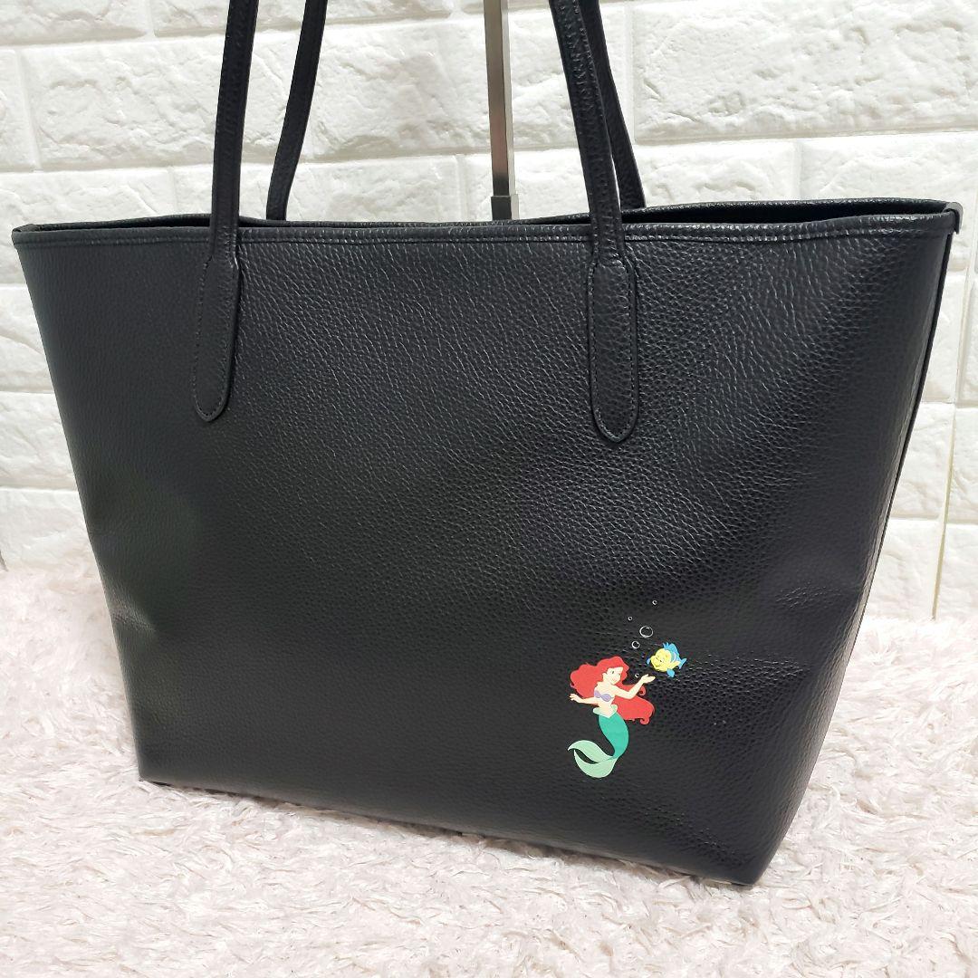 COACHコーチ ディズニー リトルマーメイド アースラ トートバッグA4可美品