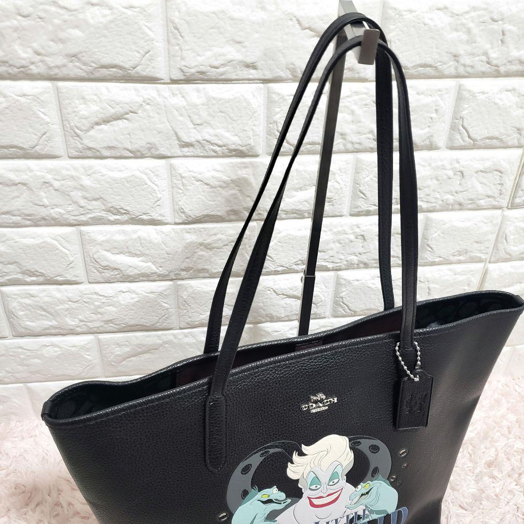 COACHコーチ ディズニー リトルマーメイド アースラ トートバッグA4可美品