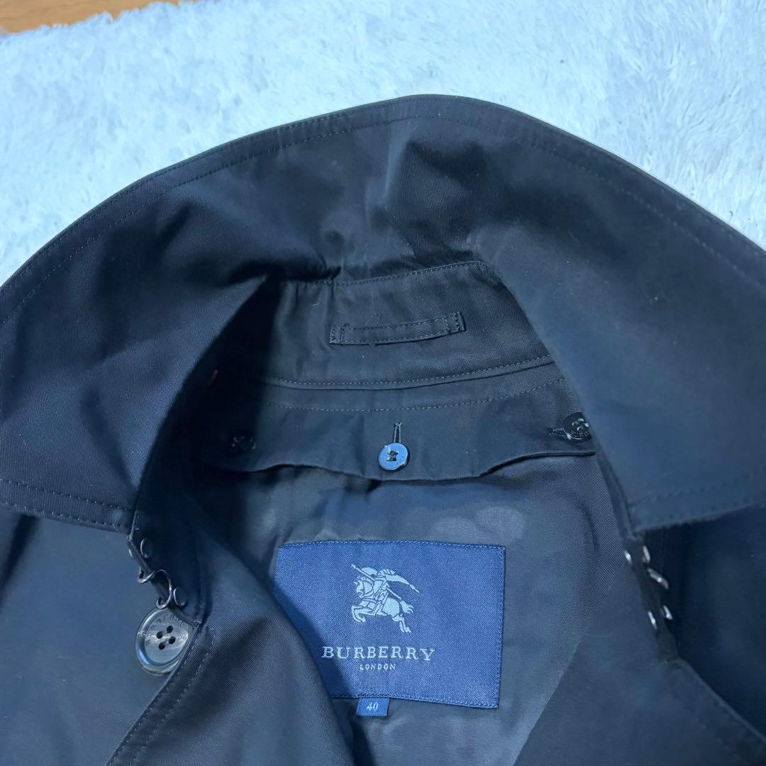 未使用級✨タグ付き✨バーバリーロンドン トレンチコート 40 黒 ノバチェック