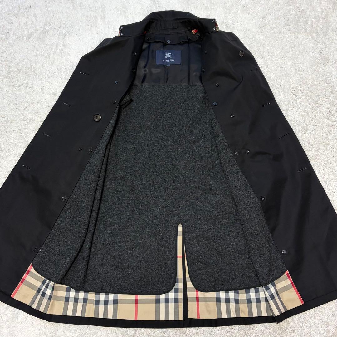 未使用級✨タグ付き✨バーバリーロンドン トレンチコート 40 黒 ノバチェック