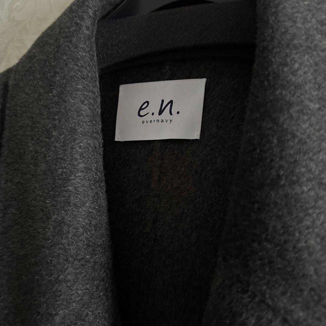 e.n. ダークグレー オーバーサイズ ダブルブレスト コート【美品】