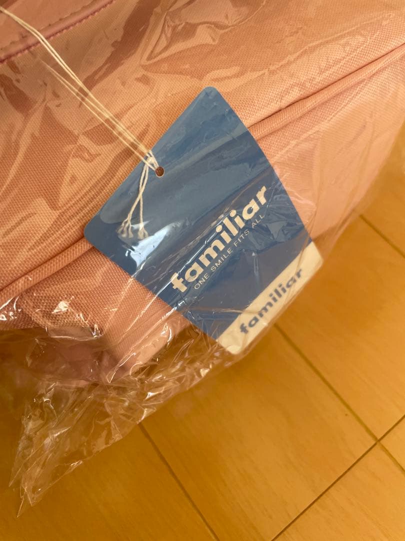 新品　ファミリア　familiar ポーチ　ピンク　バッグ　デニム