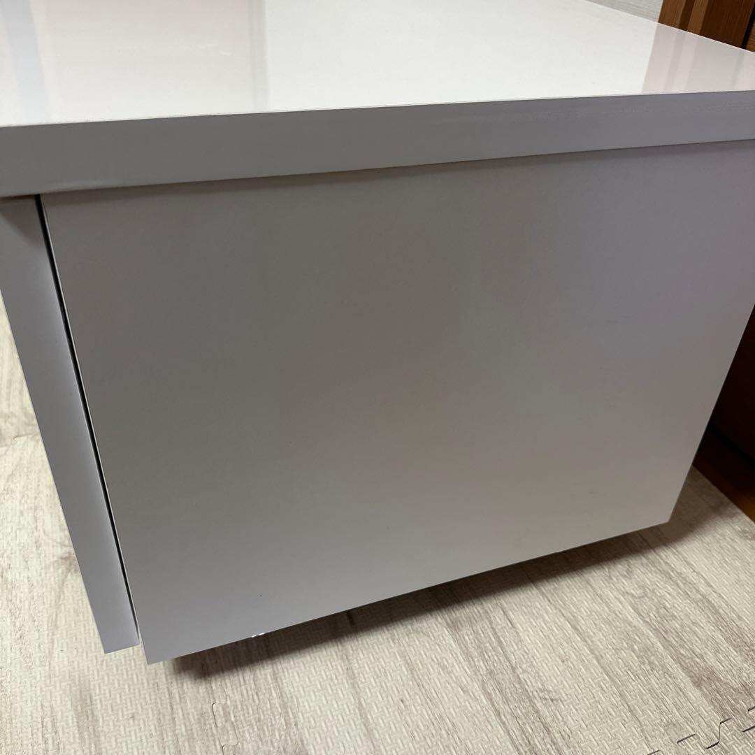 【LOWYA】テレビボード　ホワイト 完成品 37型 120cm ロウヤ