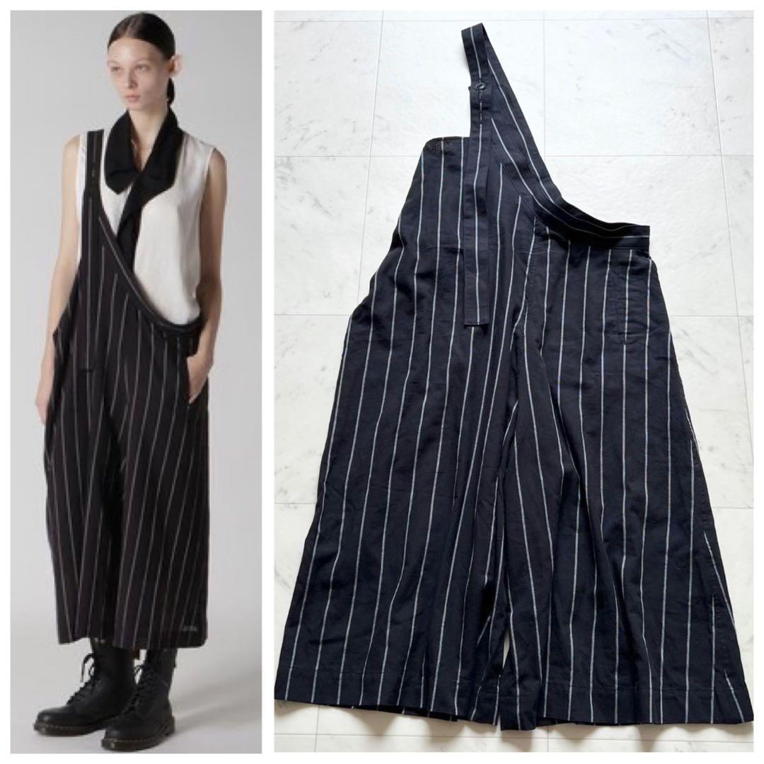 定価7万 Y'S ヨウジヤマモト WASHER STRIPE 吊りパンツ
