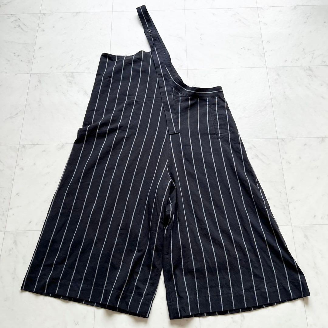 定価7万 Y'S ヨウジヤマモト WASHER STRIPE 吊りパンツ