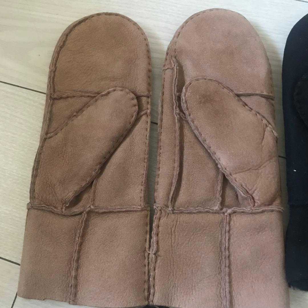 専用　デモデ demodee ムートン　レザー　ミトン　手袋　3点セット　新品
