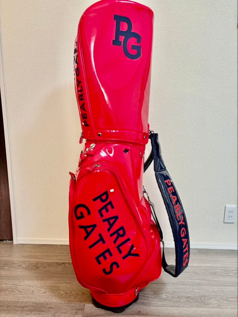 PEARLY GATES／エナメル キャディバッグ美品【国内正規品】