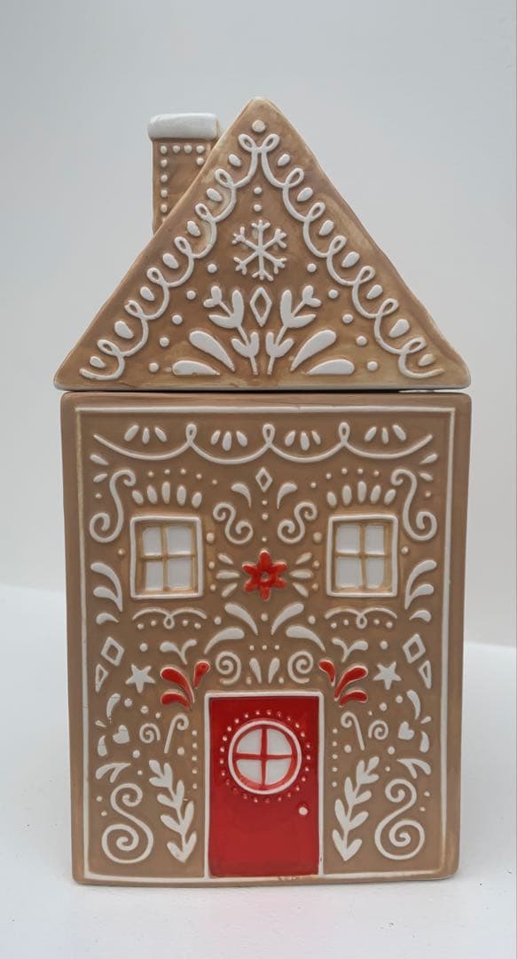 マークス&スペンサー クリスマス ジンジャーブレッドハウス クッキージャー 陶器