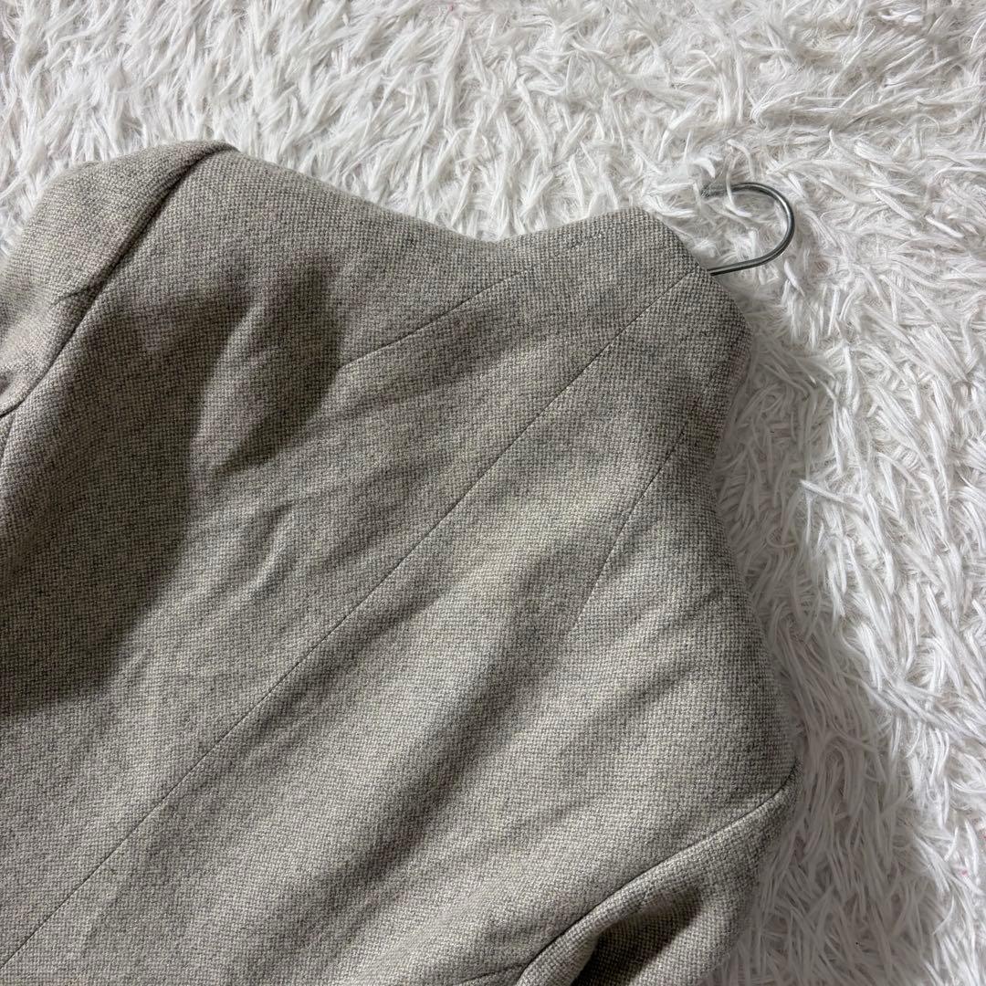 未使用級 ラルフローレン テーラードジャケット スタンドカラー カシミヤ混 ラメ