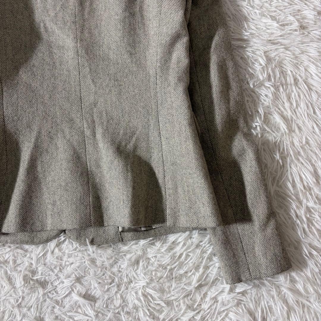 未使用級 ラルフローレン テーラードジャケット スタンドカラー カシミヤ混 ラメ