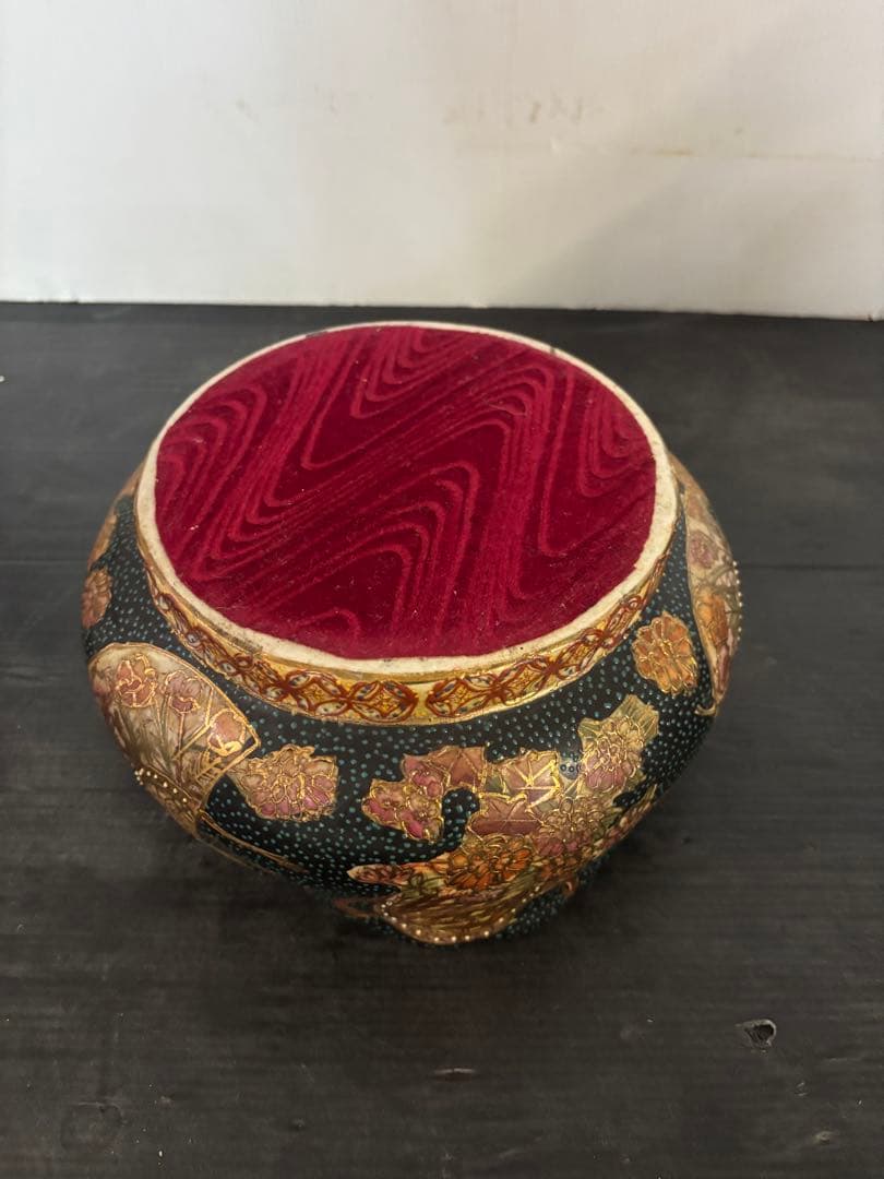 薩摩焼❓大壺　置物　花瓶　飾り壺　骨董　古美術‼️