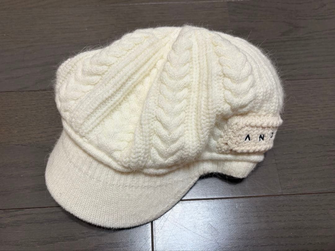 アイボリー　Mary casquette 美品　アンドマリー　帽子andmary