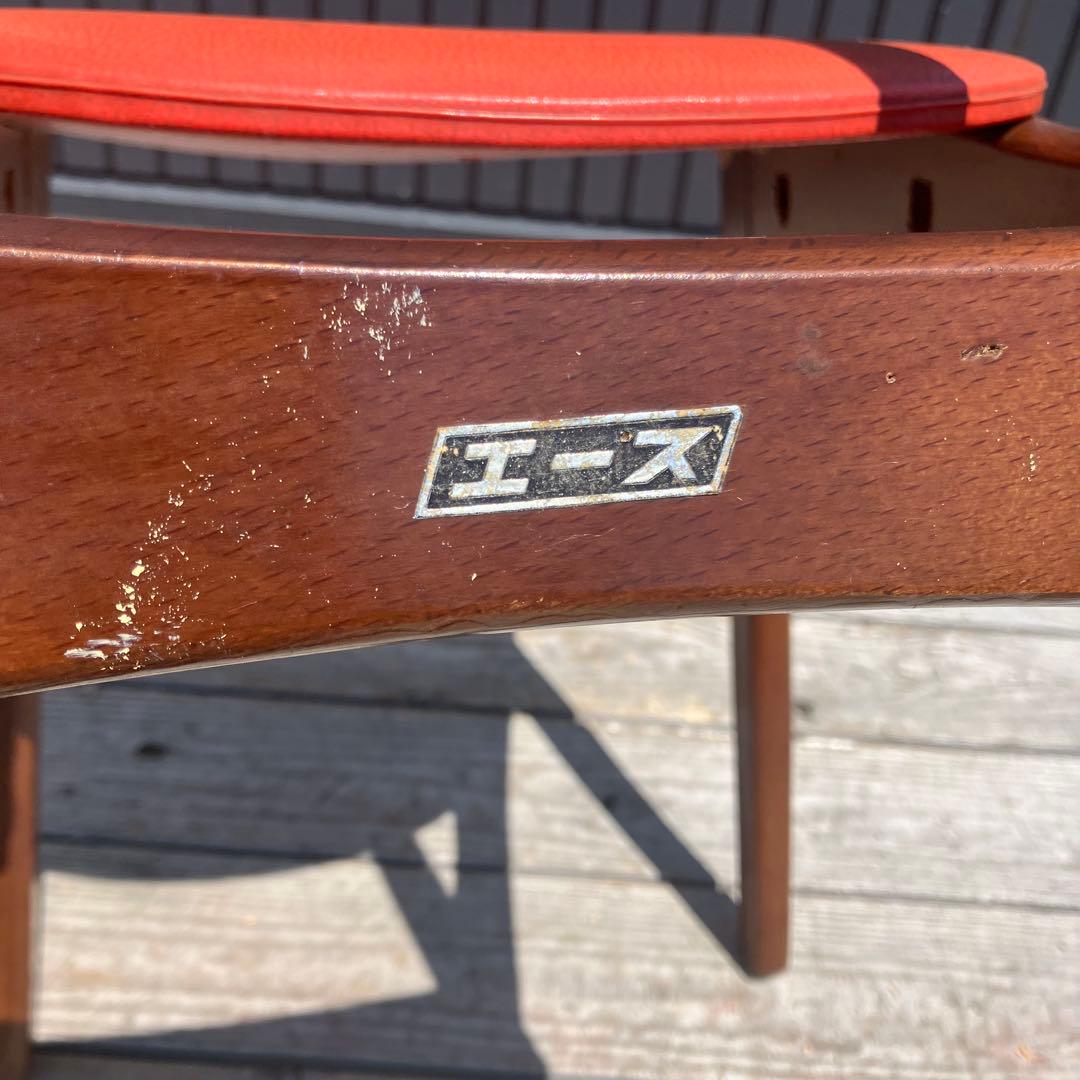 ヴィンテージ ミッドセンチュリー エース 木製椅子 ダイニングチェア 古家具