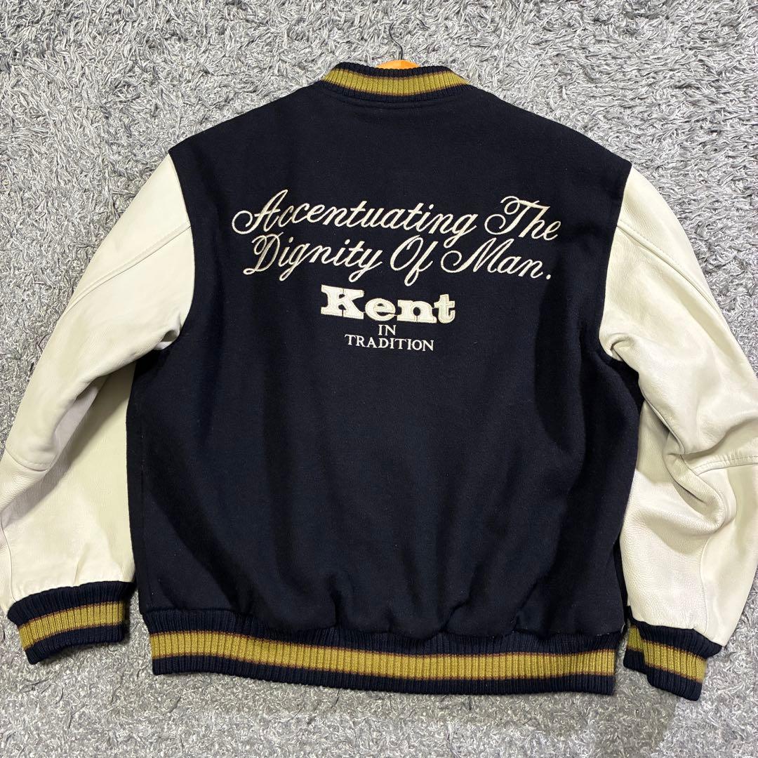 【良品】ケント スタジャン 刺繍 ワッペン 袖レザー ヴィンテージ ライナー M