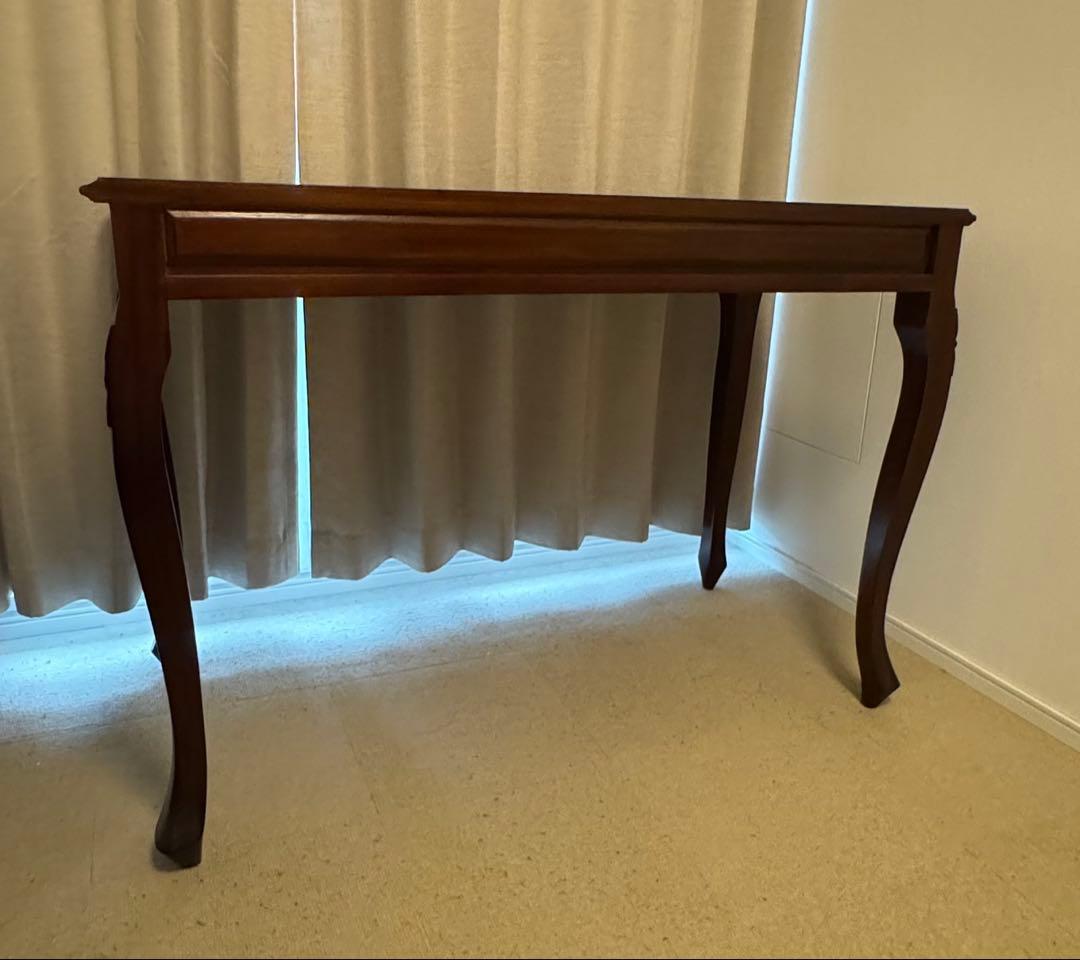 デスク 机 マホガニー 無垢材 アンティーク調 クラシック マホガニー猫足デスク