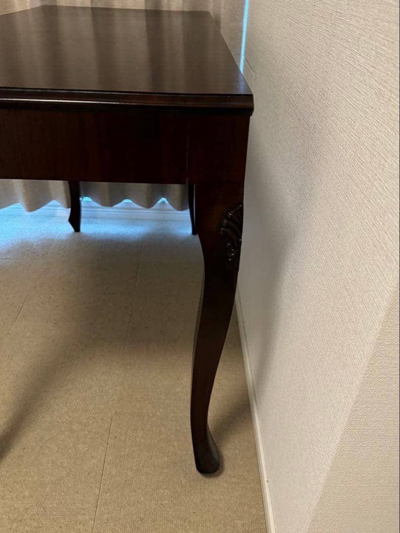 デスク 机 マホガニー 無垢材 アンティーク調 クラシック マホガニー猫足デスク