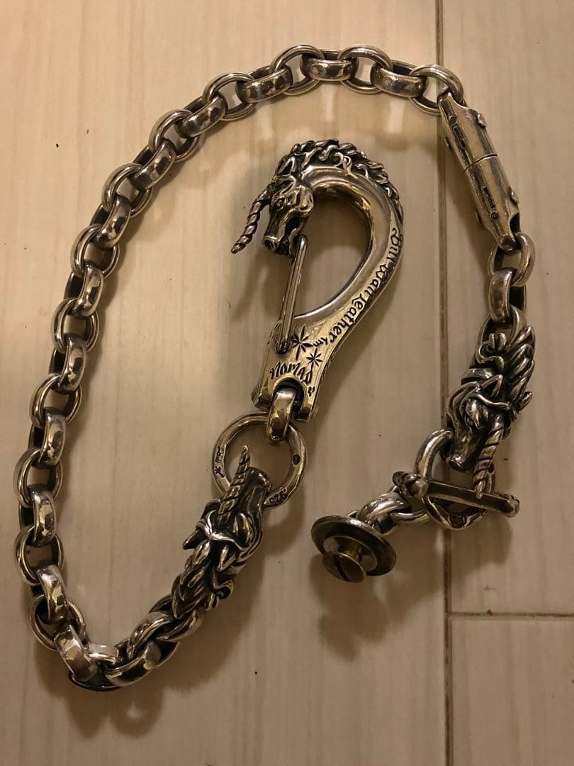 はやしさん専用ビルウォールレザーユニコーン　ウォレットチェーン リンクスカルバー