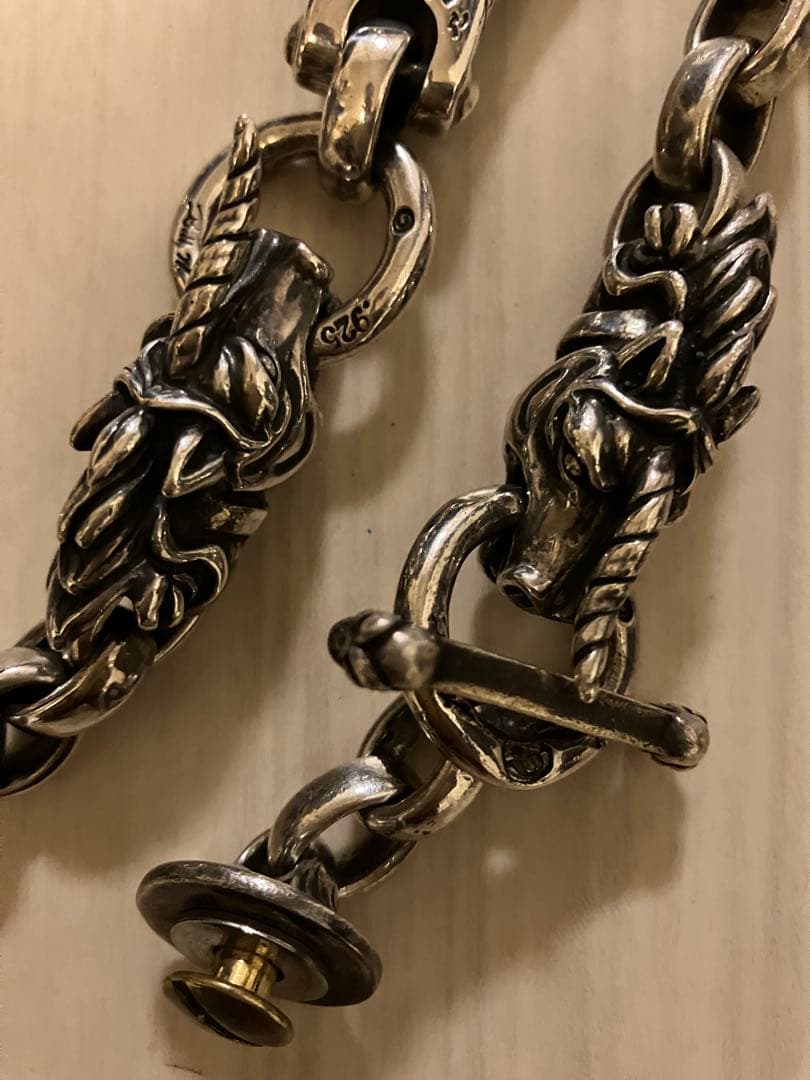 はやしさん専用ビルウォールレザーユニコーン　ウォレットチェーン リンクスカルバー