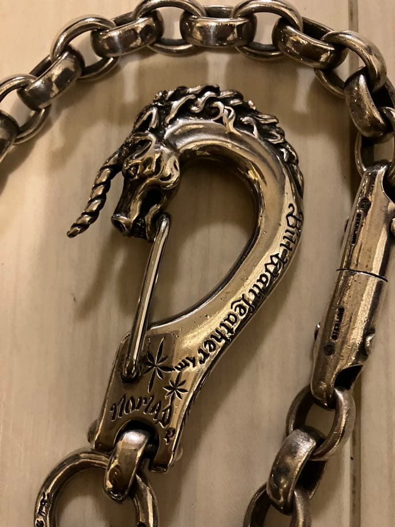 はやしさん専用ビルウォールレザーユニコーン　ウォレットチェーン リンクスカルバー