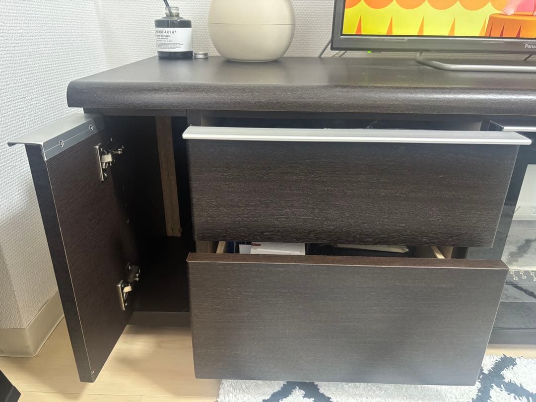 【送料込】美品：ニトリダークブラウン テレビ台(1月末まで出品)