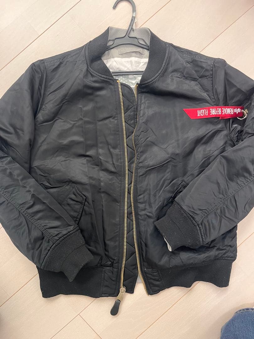 alpha ma-1 リバーシブル　グレー　ブラック