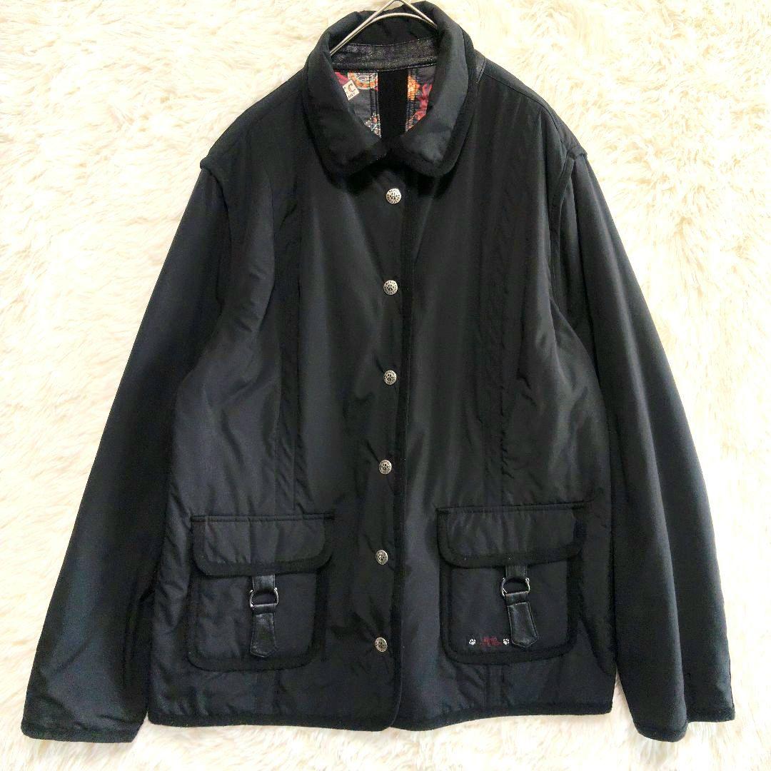 美品　クニオコレクション　犬　動物　総柄　リバーシブル　ジャケット　L