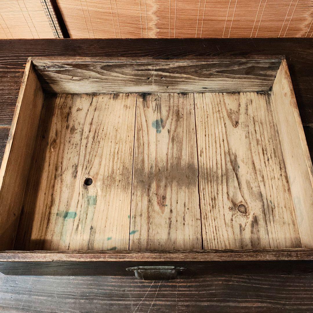 両引文机　小引き出し　座卓　ちゃぶ台　レトロ家具　　古家具