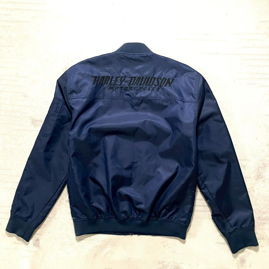 超美品 HARLEY-DAVIDSON MA-1 ナイロン ボンバー S 短丈