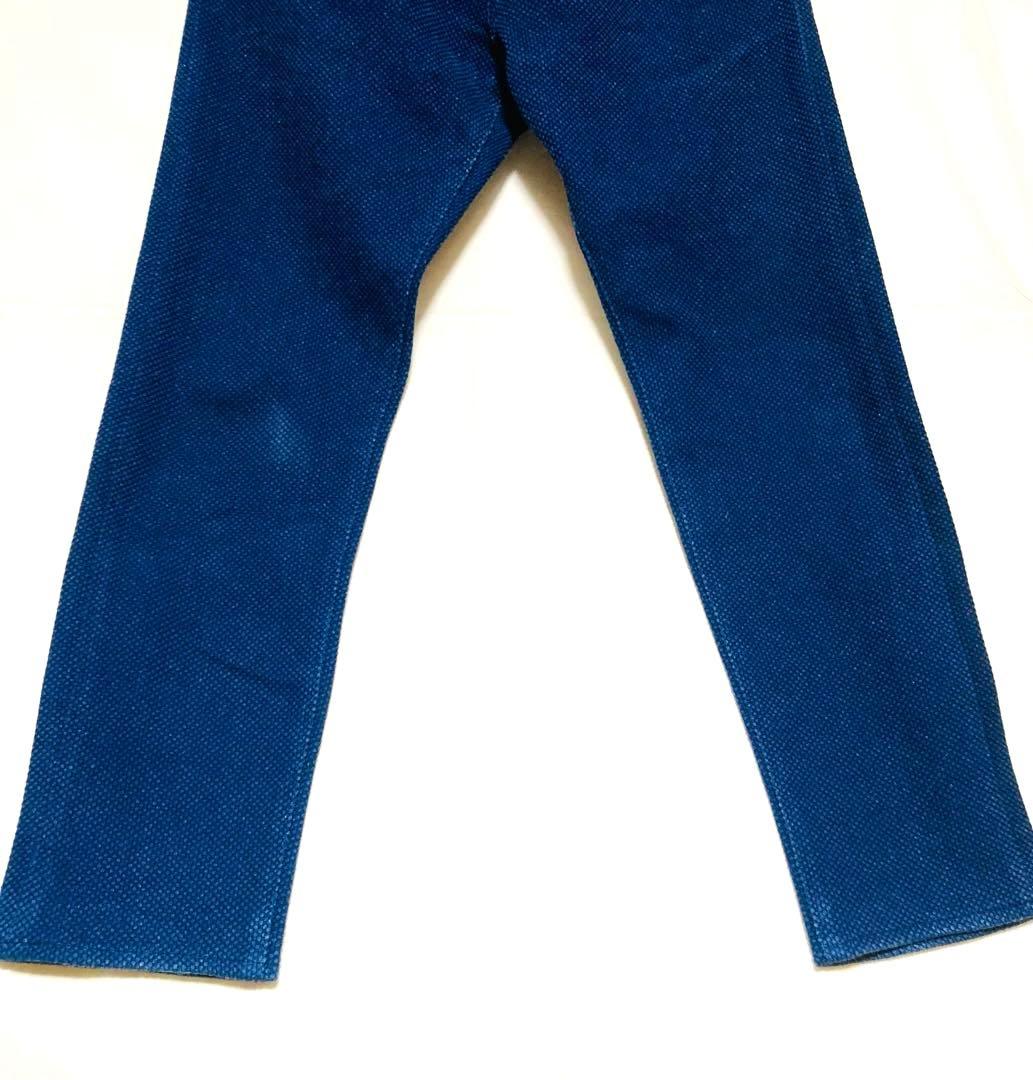 桃太郎ジーンズ W32 刺し子ナローテーラードパンツ M〜L相当 日本製