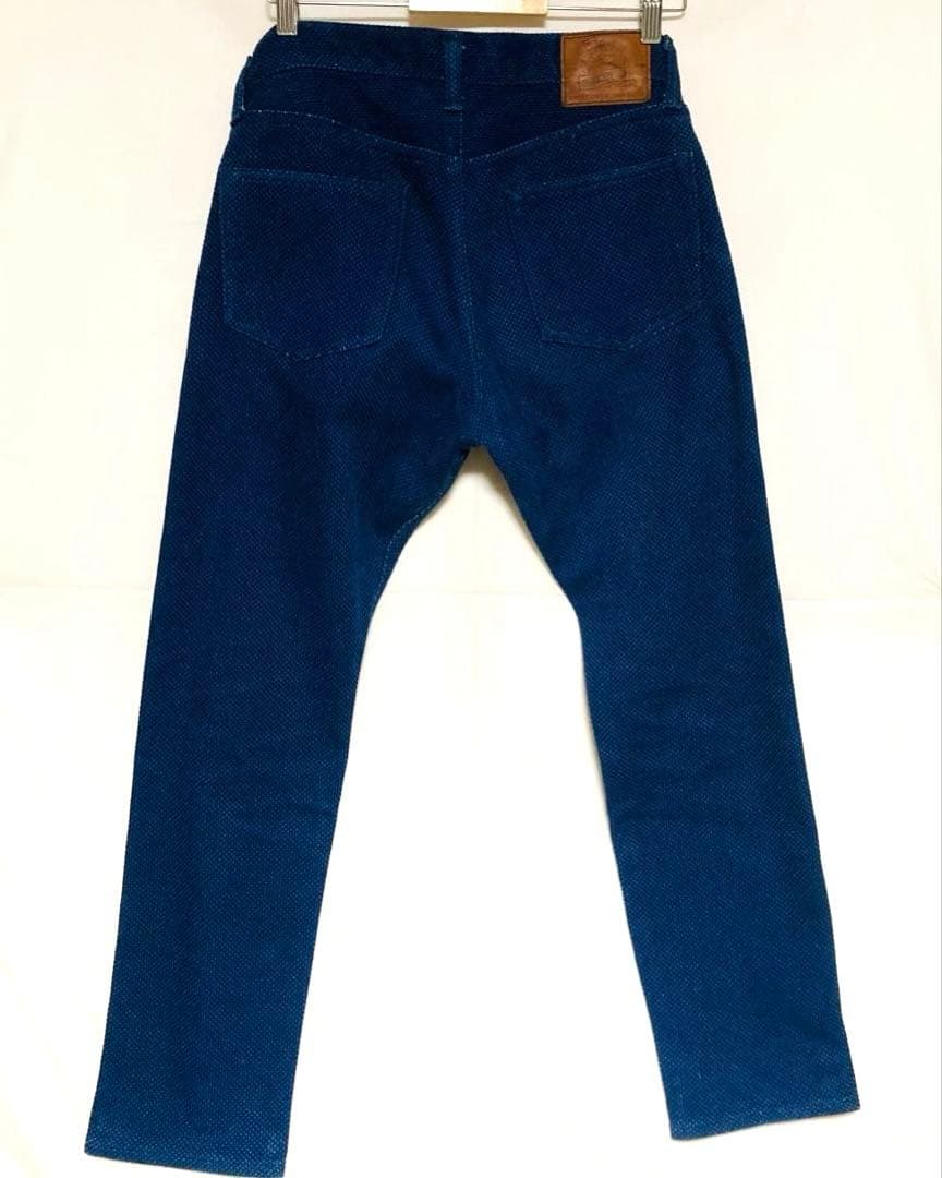 桃太郎ジーンズ W32 刺し子ナローテーラードパンツ M〜L相当 日本製