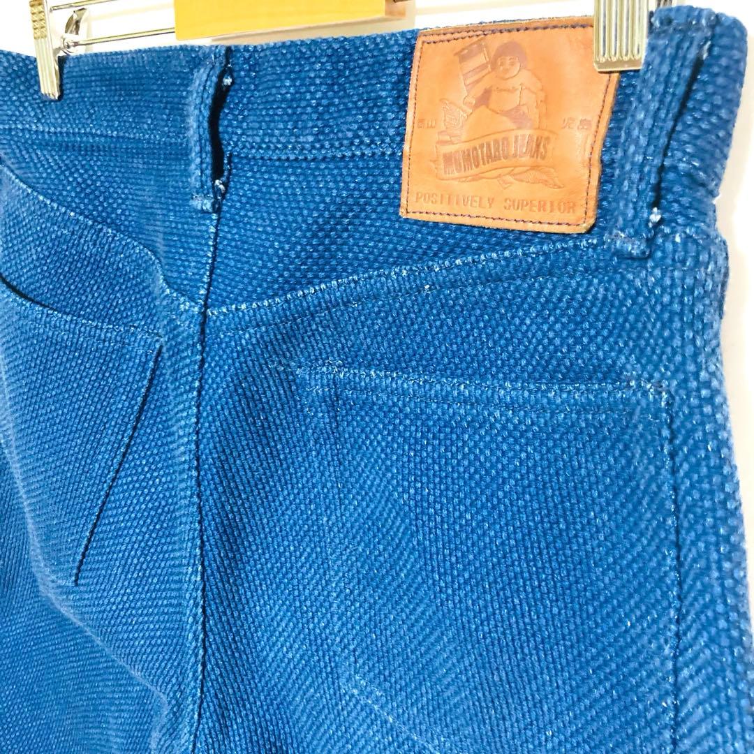 桃太郎ジーンズ W32 刺し子ナローテーラードパンツ M〜L相当 日本製