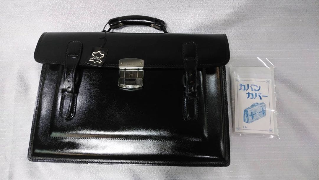 牛革製　学生鞄　レトロ　昭和　未使用品