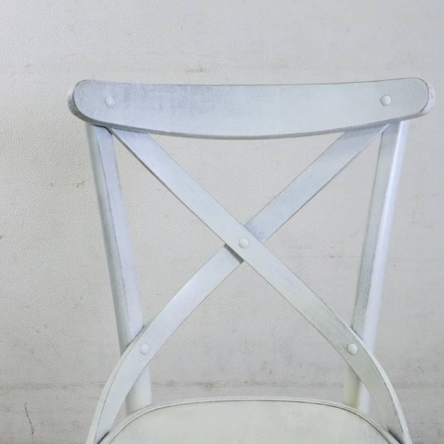 TON クロスバック ダイニングチェア アンティークホワイト 曲げ木 チェコ製3