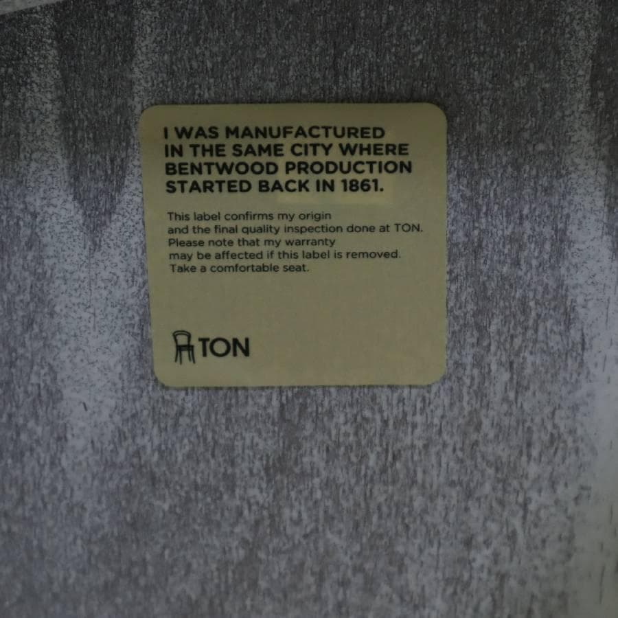 TON クロスバック ダイニングチェア アンティークホワイト 曲げ木 チェコ製3