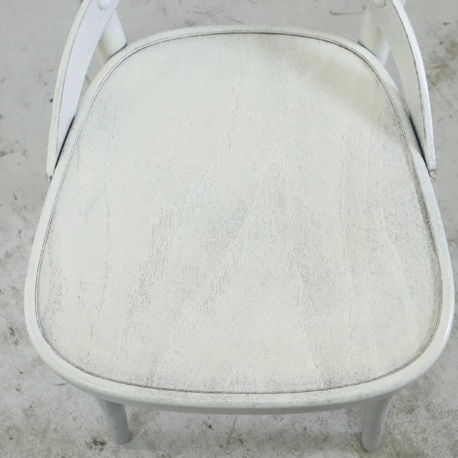 TON クロスバック ダイニングチェア アンティークホワイト 曲げ木 チェコ製3