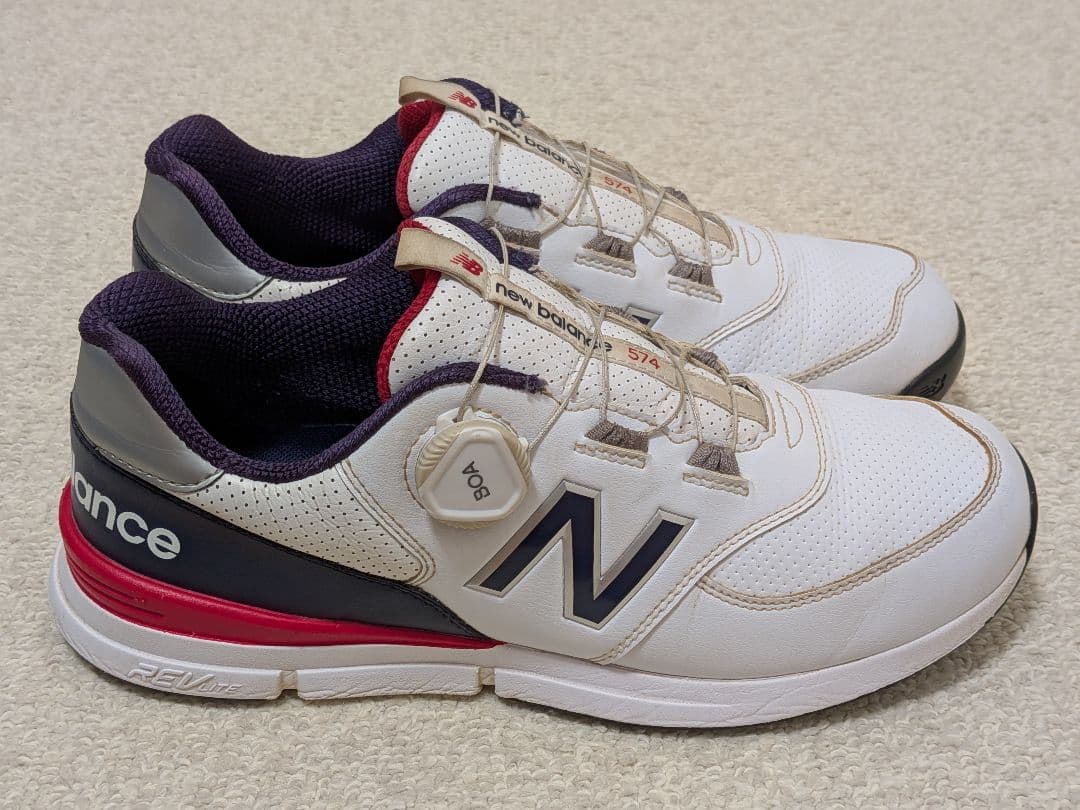 ニューバランス ゴルフシューズ 574BOAダイヤル式スパイクレス 26.5cm