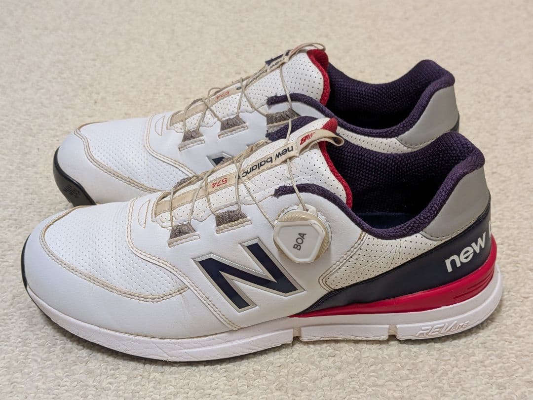 ニューバランス ゴルフシューズ 574BOAダイヤル式スパイクレス 26.5cm